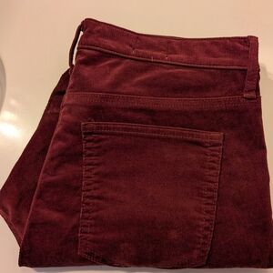 GAP 1969 Modern Stretch True Skinny Women's Maroon Corduroys | Size 33r